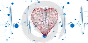 Composite image of vector image ofÃ‚Â 3d heart shape